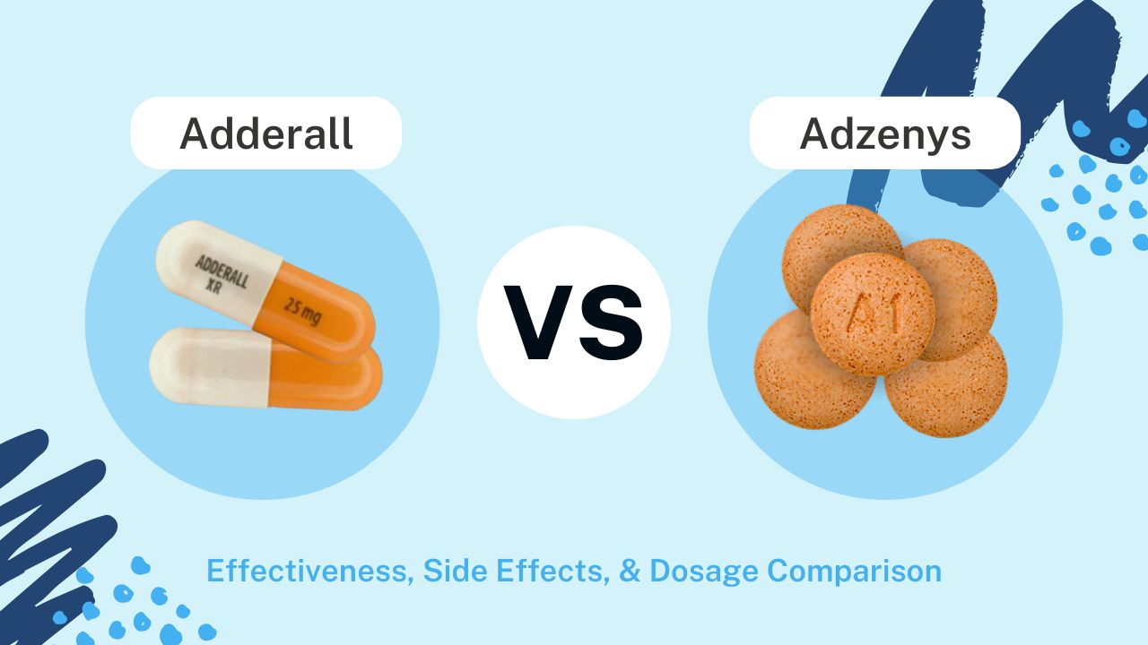 Adzenys vs Adderall - Effectiveness, Side Effects & Dosage Comparison