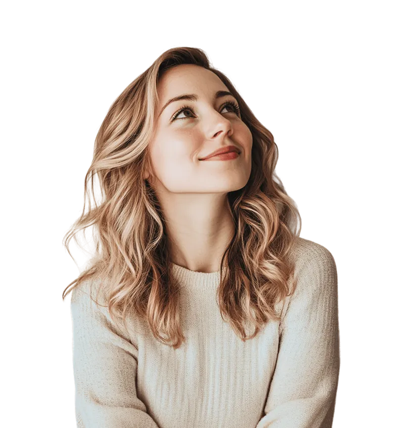 woman looking upwards