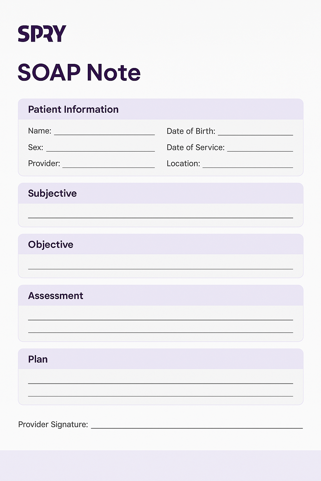 SOAP Note Template