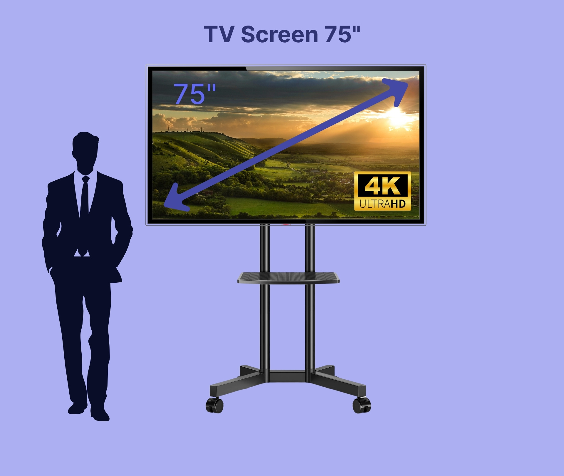 Smart LED 4K TV Screen 75"