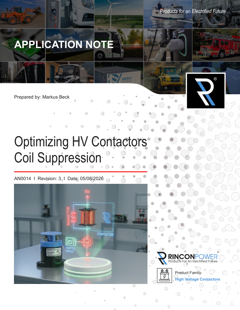 Optimizing HV Contactor Coil Suppression