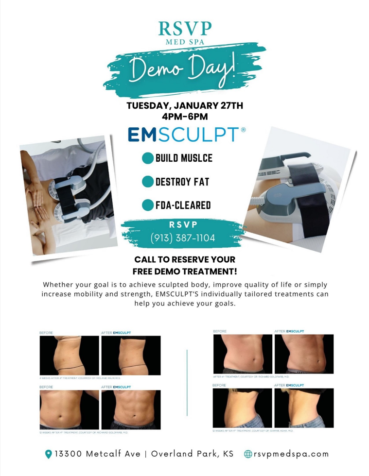 RSVP Med Spa's EMSCULPT Demo Day | Free Body Sculpting Experience 