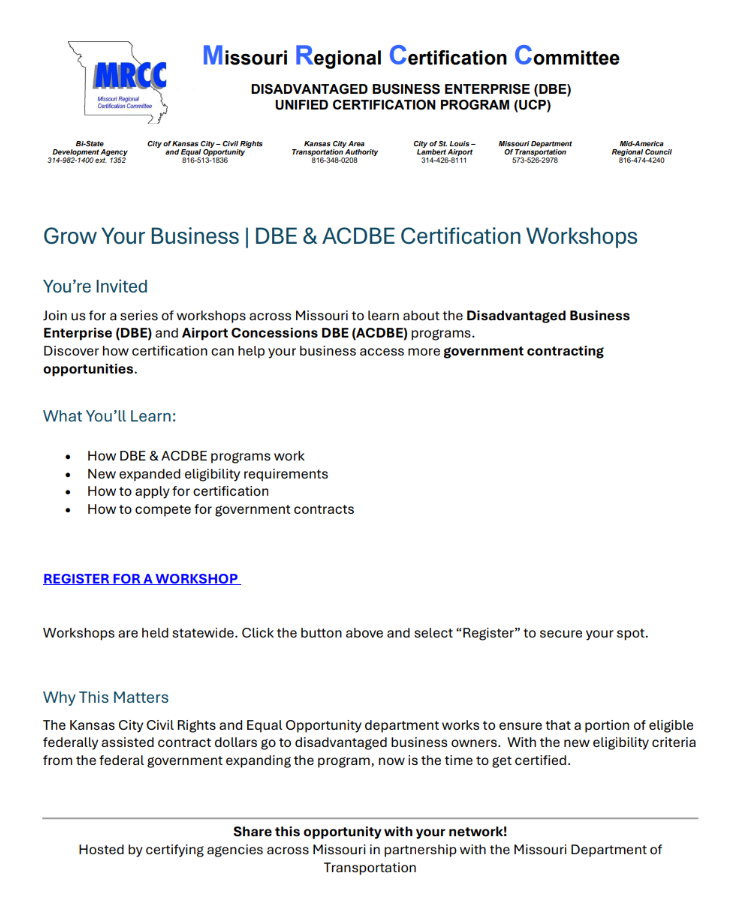 KCMO CREO DBE Program