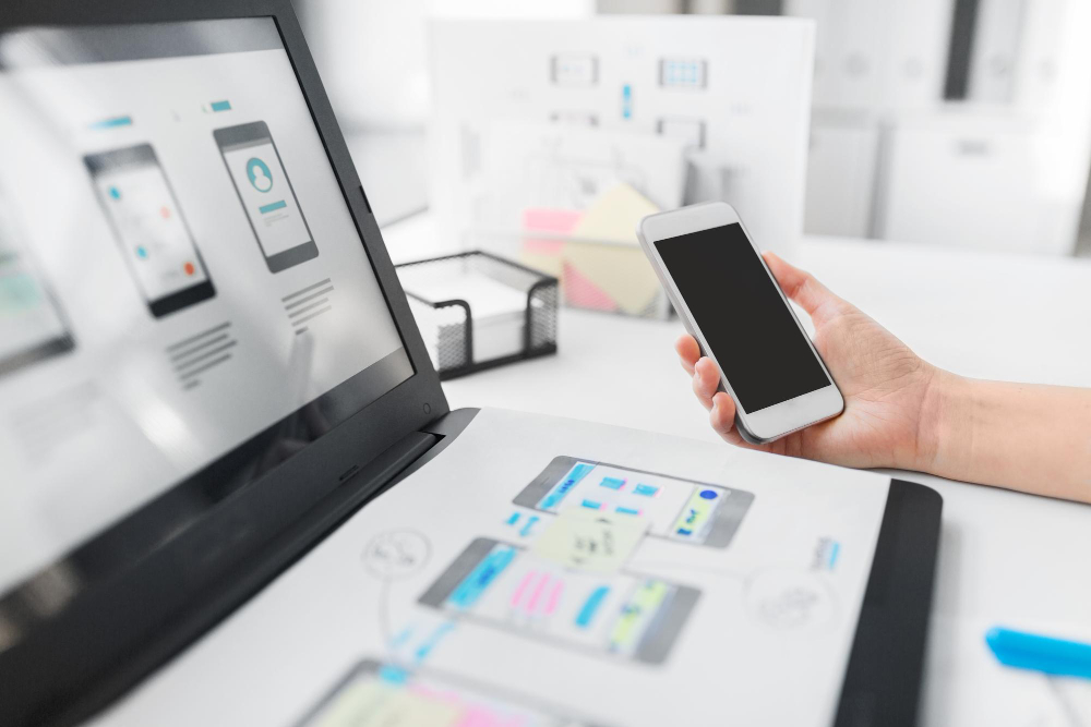 Business professional using digital tools to manage and sell infoproducts online