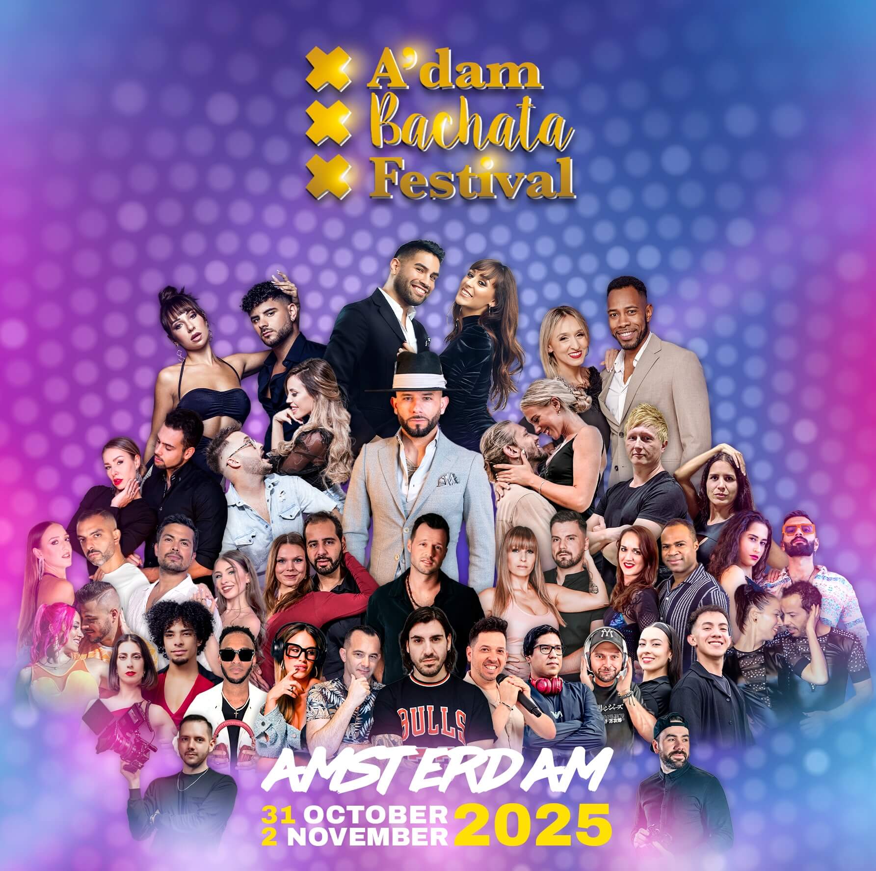 The hottest Bachata line-up is coming to Adam Bachata Festival! 💃🕺
📅 31 Oct – 2 Nov 2025

✨ Line-up:
Marco & Sara | Ataca | Luis & Andrea | Ronald & Alba | Darío & Sara | Janis & Zoé | Owen & Eva | Ahmedy & Caro | Gianmarco & Jessica | Erik | Tim & Sandra | Vinay & Ghazal | David & Jessy | Erwin & Valentina | Jase & Feline | Roberto & Beatrice | Lola & Layo | Yerin & Natalia | Habibi & Petra

🌎 World-class artists, 🔥 Social World Cup Competition, and endless social dancing until sunrise.

📲 Tickets & full info → www.adambachatafestival.com

#AdamBachataFestival #ABF2025 #BachataLovers #BachataFestival #BachataInAmsterdam #DanceInAmsterdam #BachataStars #SocialCompetition