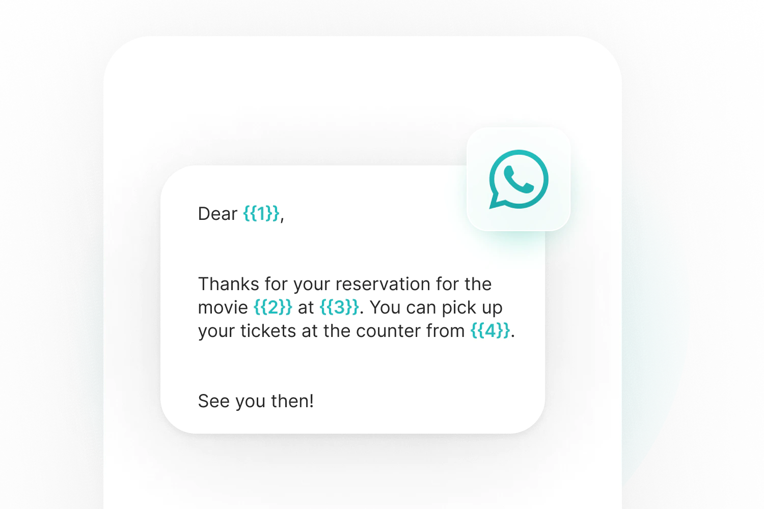 An example of a WhatsApp Business message template