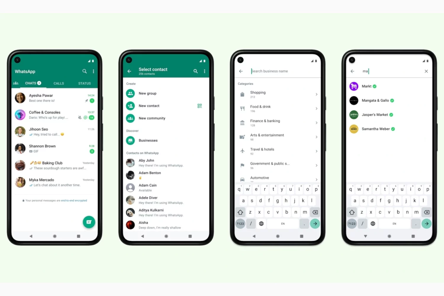 WhatsApp Business yellow pages