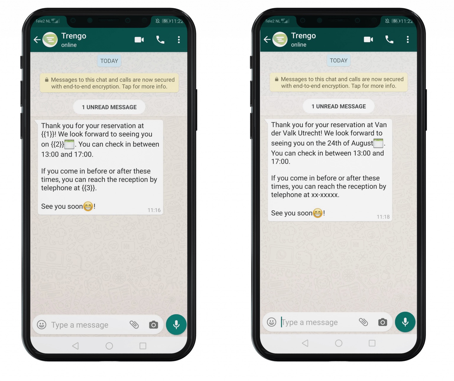 Example of a WhatsApp Business Template 