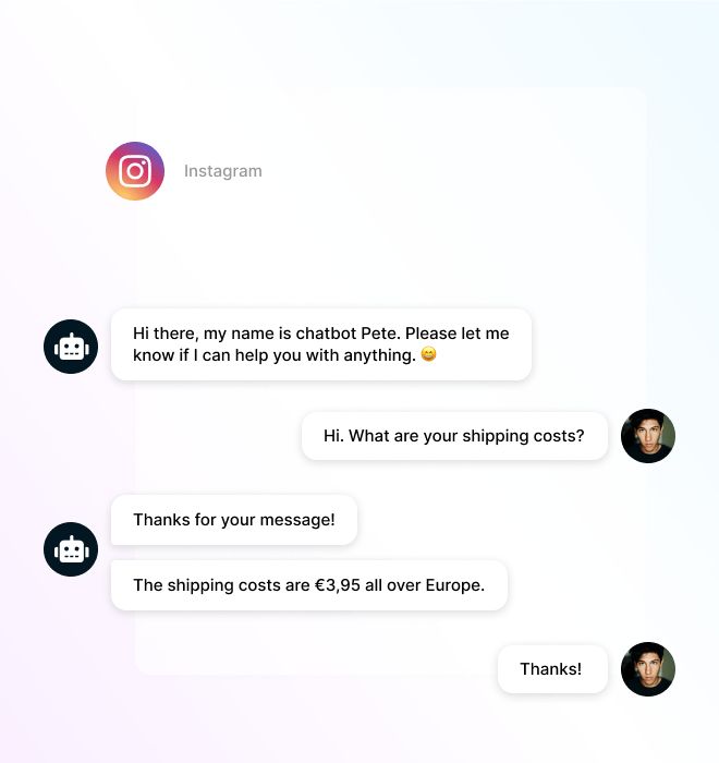 A regular chatbot for Instagram DM