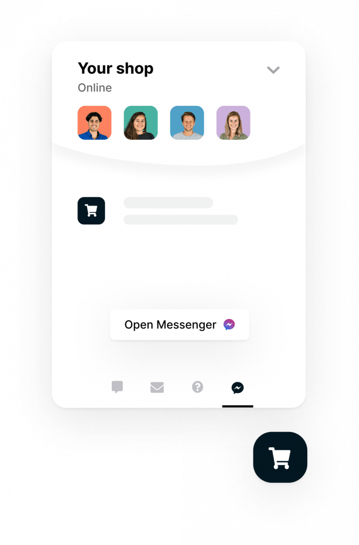 Facebook Messenger on your website using a multichannel website widget