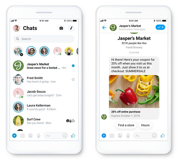 Sponsored Message Placement Facebook Messenger ad