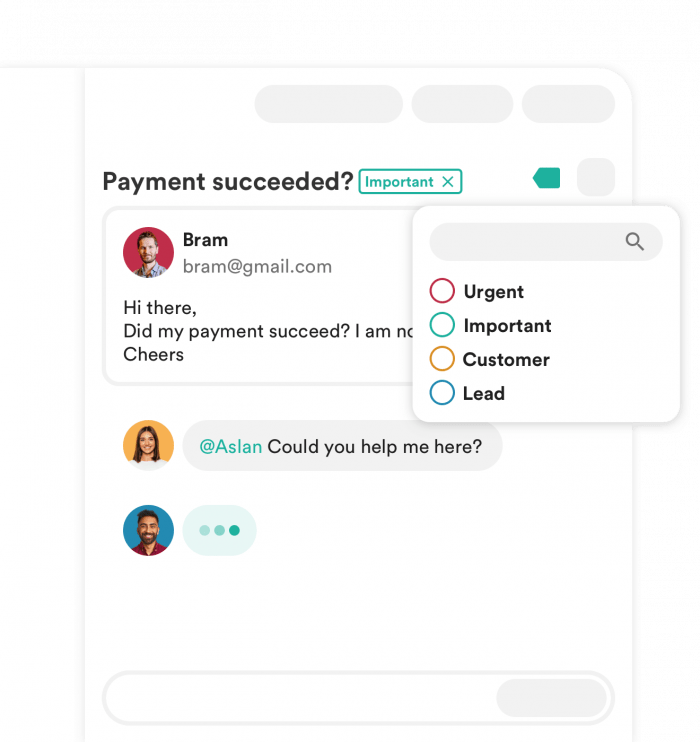 Email collaboration: adding labels to keeps the inbox organized.