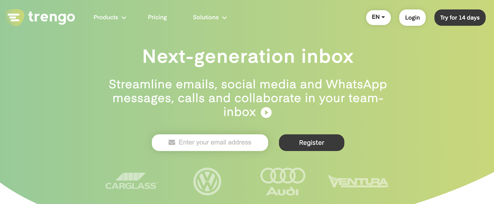 Trengo homepage