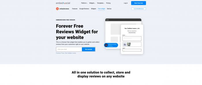 review website widget