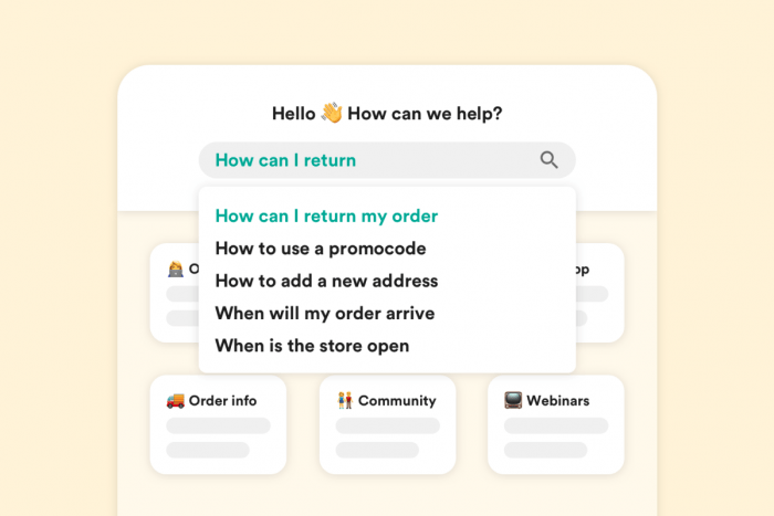 Help center search engine
