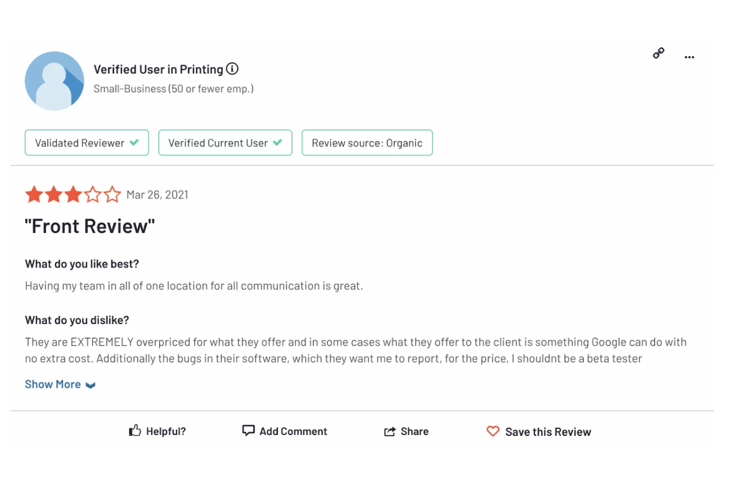 A review of Front on G2