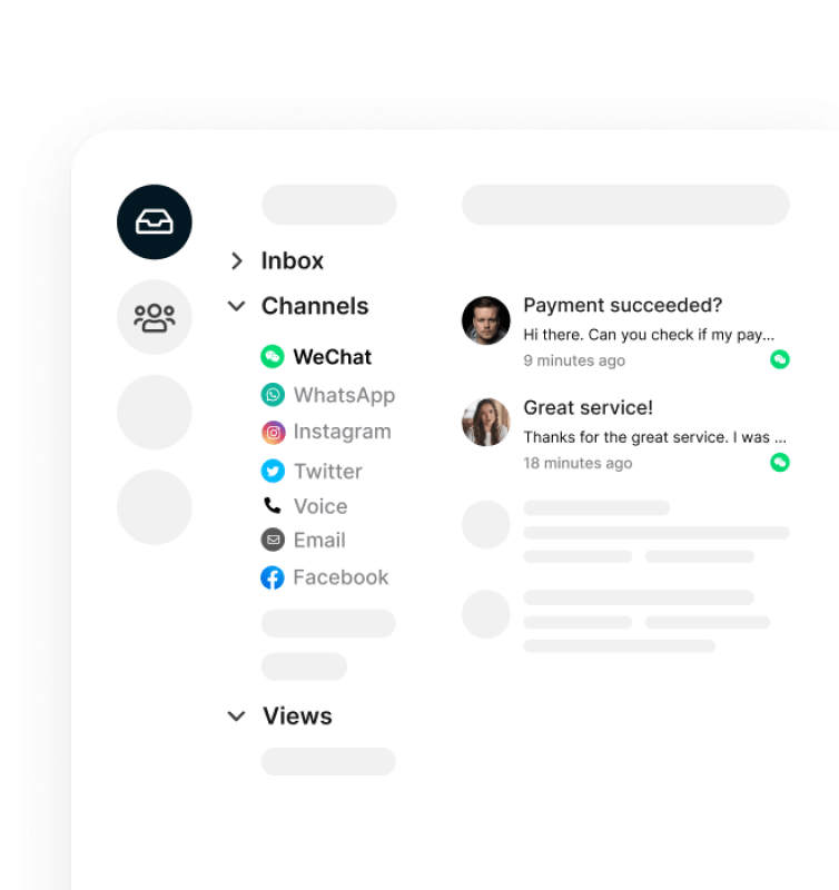 Add multiple communication channels to your team inbox.