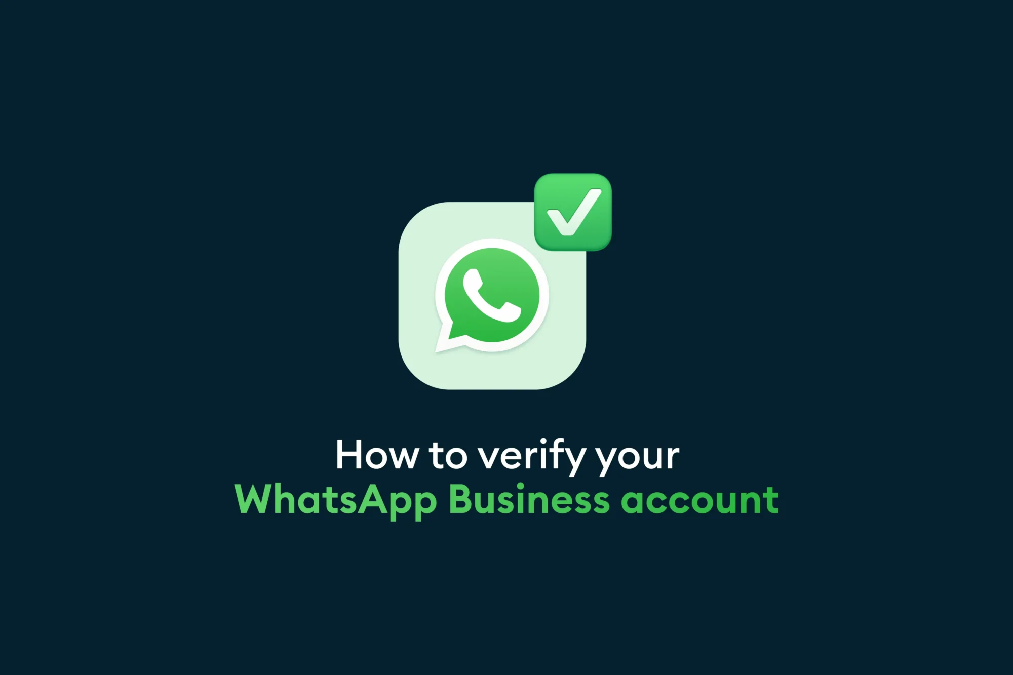 verified WhatsApp Business account