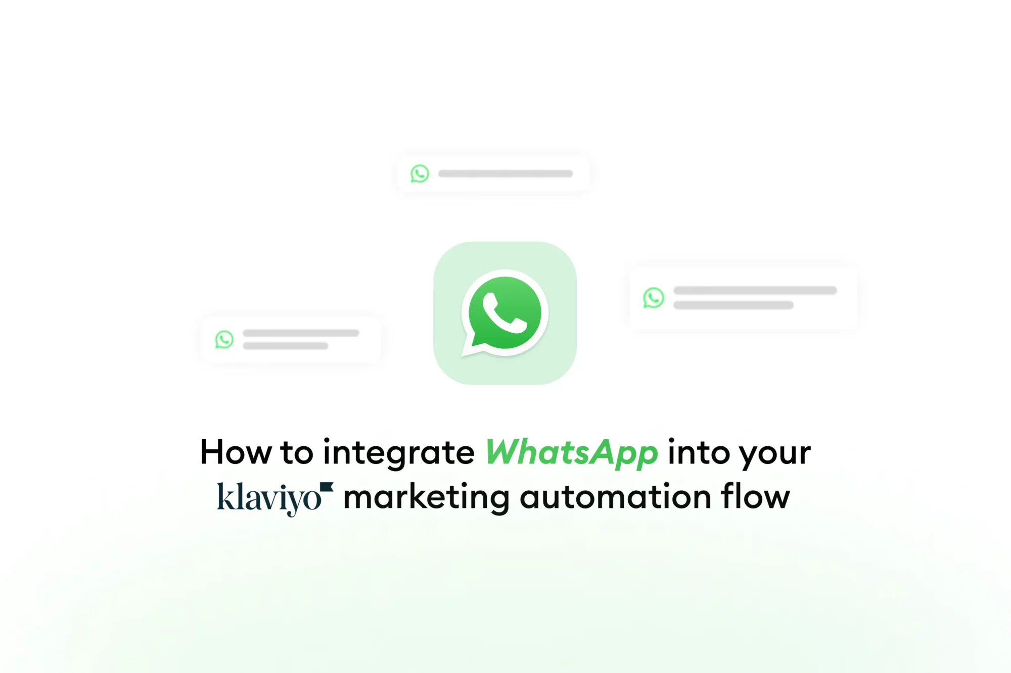 WhatsApp Klaviyo integration
