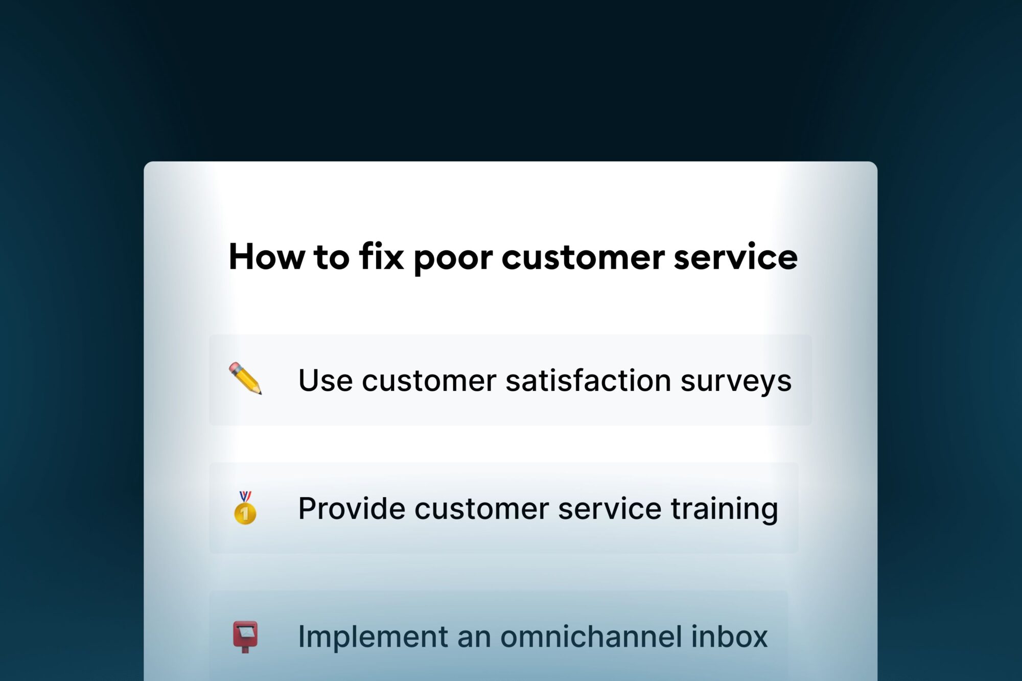 How to fix poor customer service