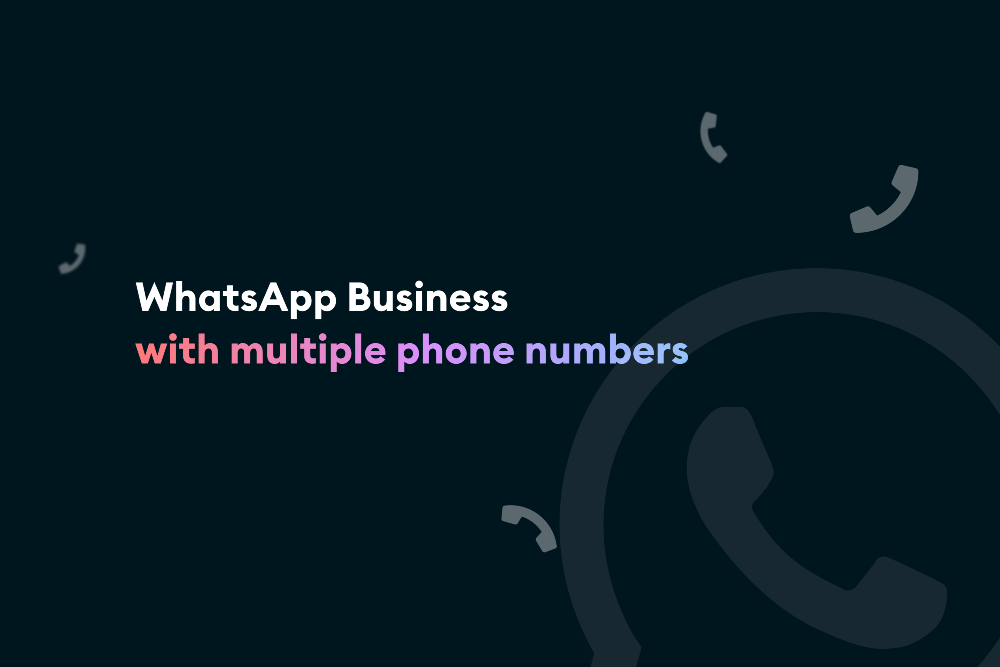WhatsApp Business multiple numbers