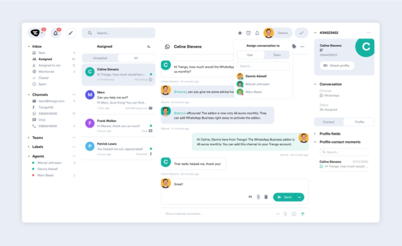 Intercom alternatives Trengo