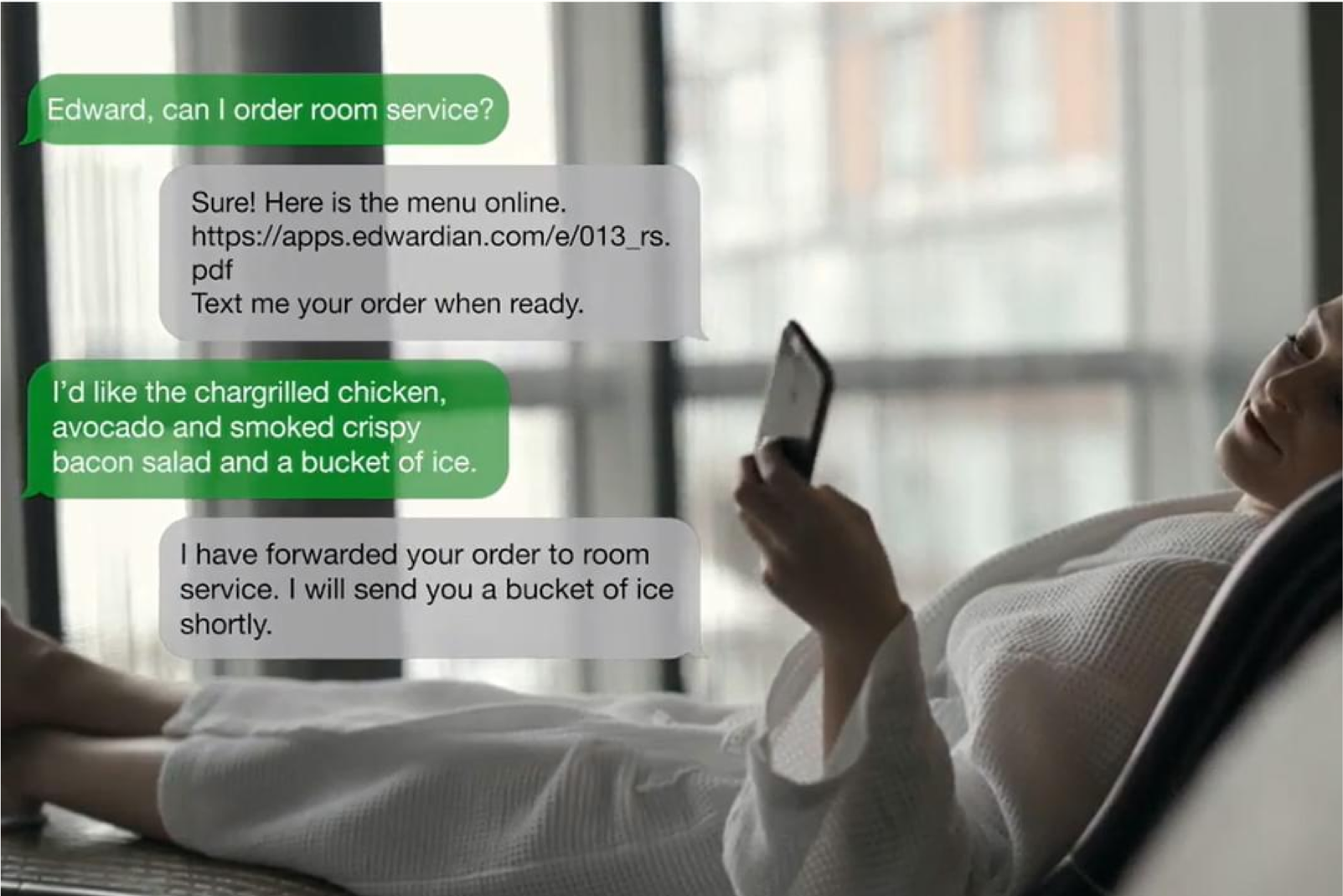 Edwardian Hotel travel ai chatbot