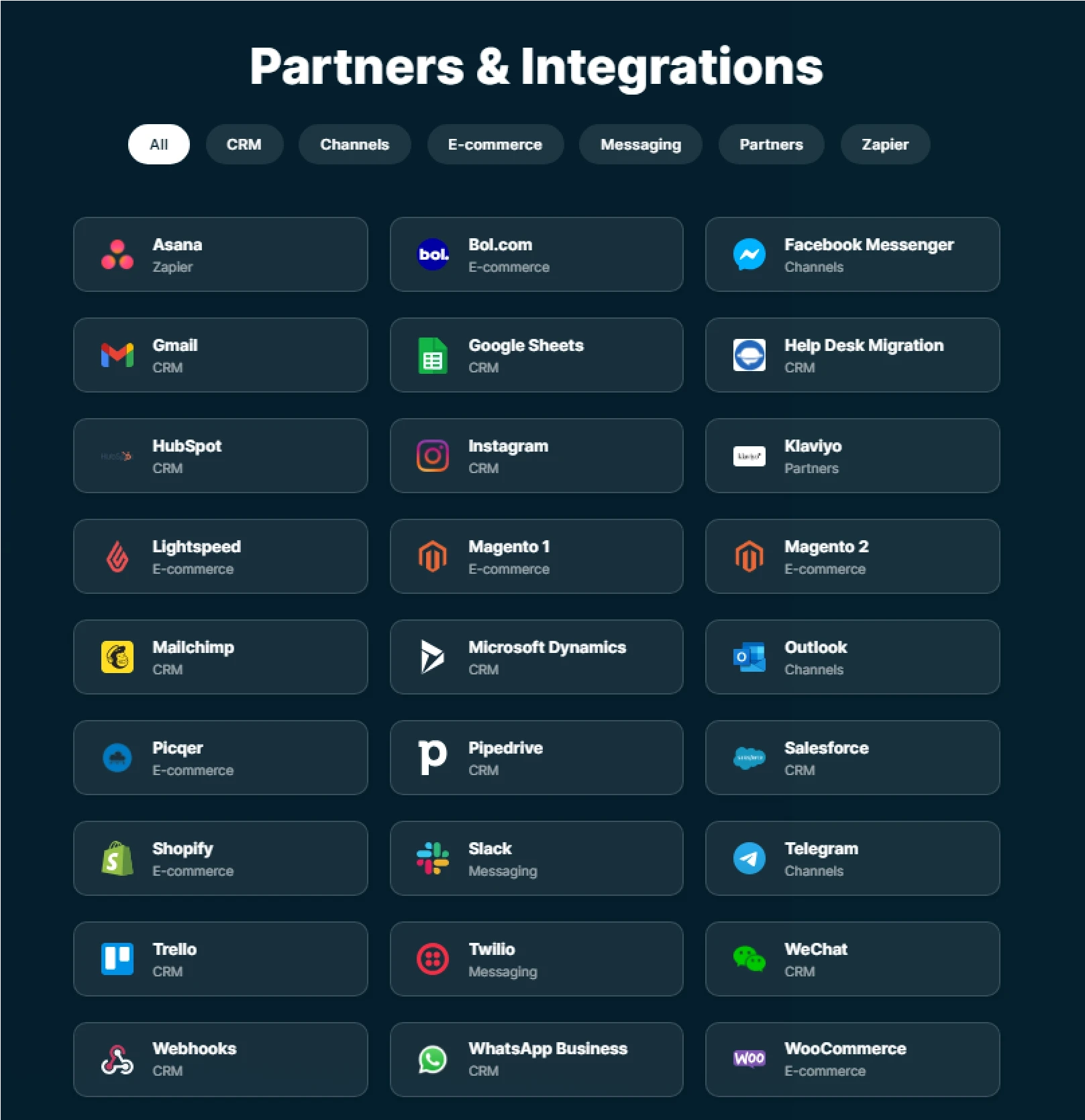 customer service ticketing system partners and integrations Trengo