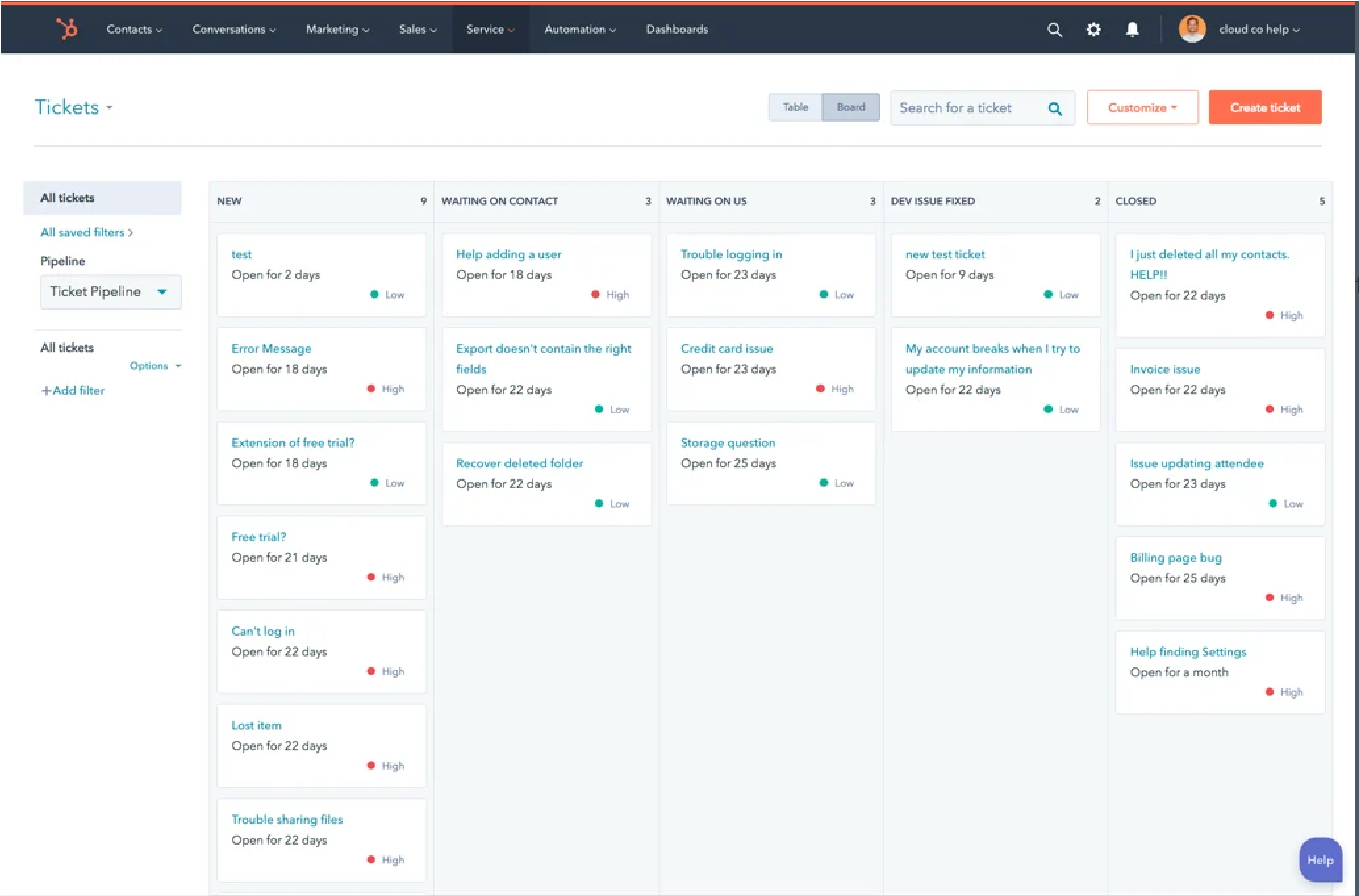  ticketing system software HubSpot