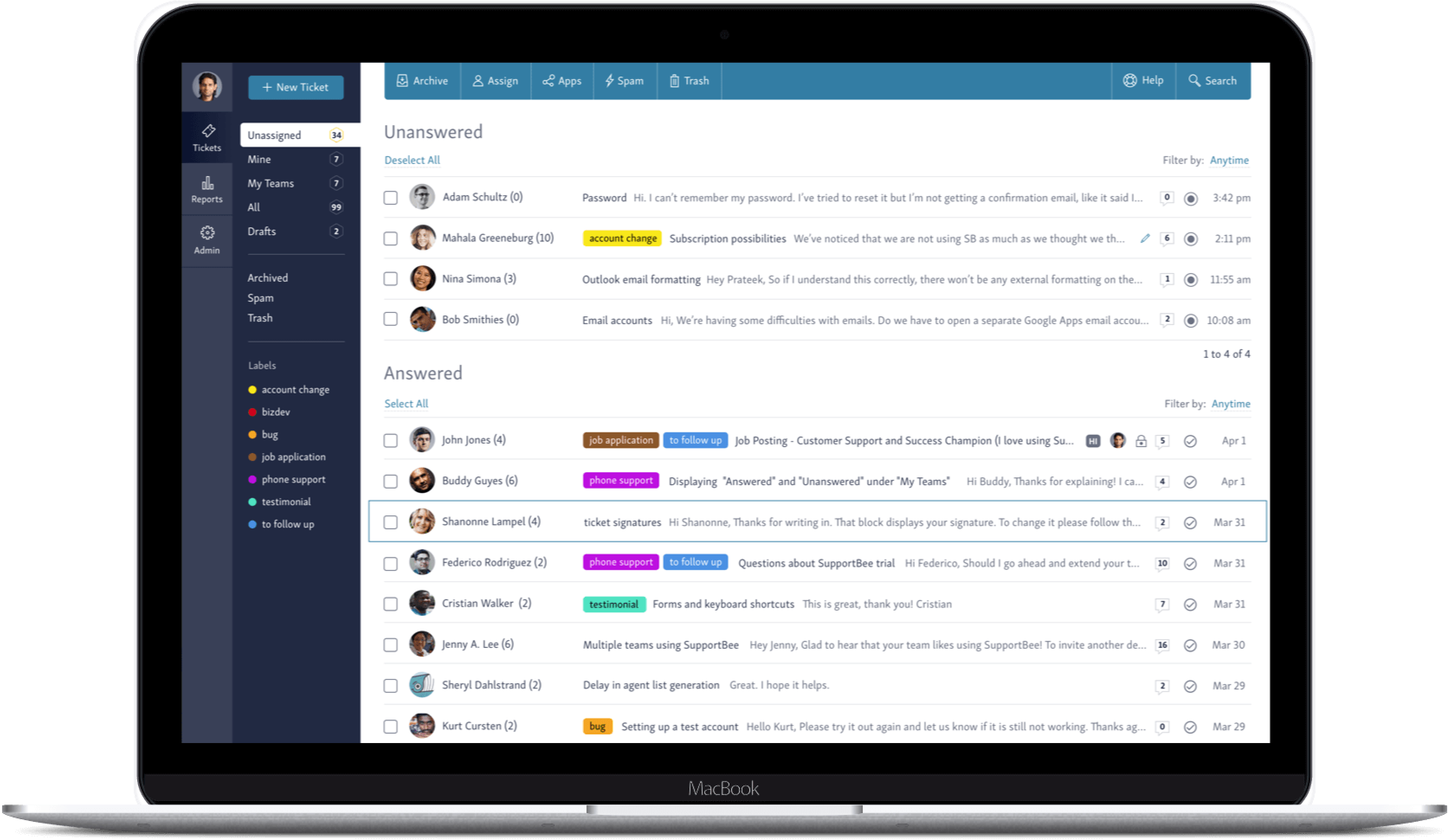  ticketing system software SupportBee