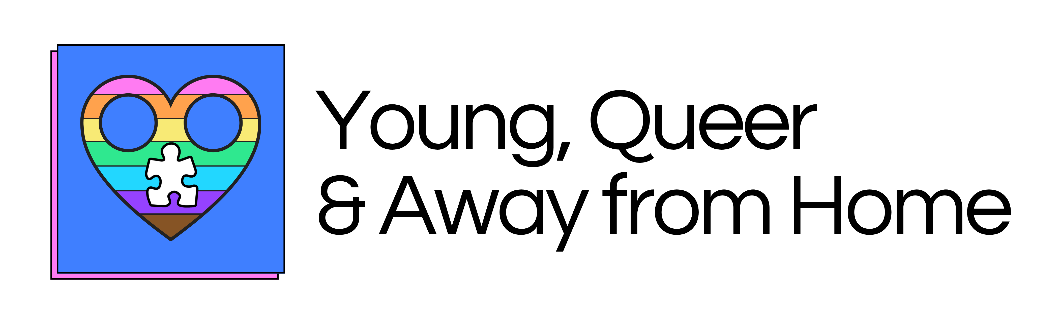 Young, Queer & Away from Home Logo