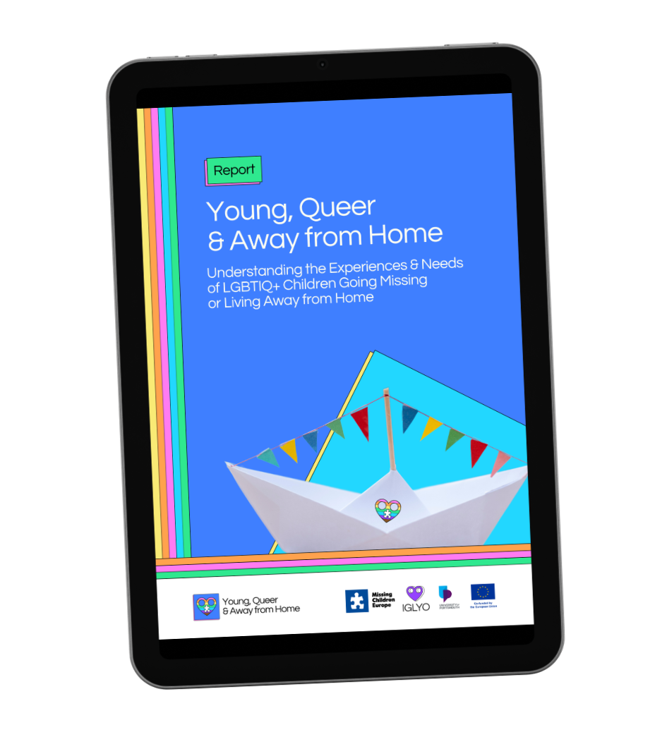 Cutout of the report cover inside a tablet