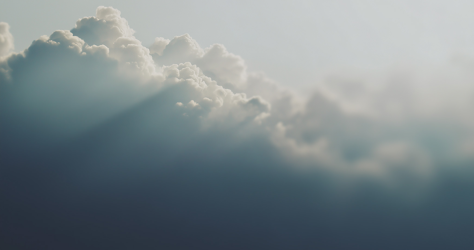 Soft clouds opening into light