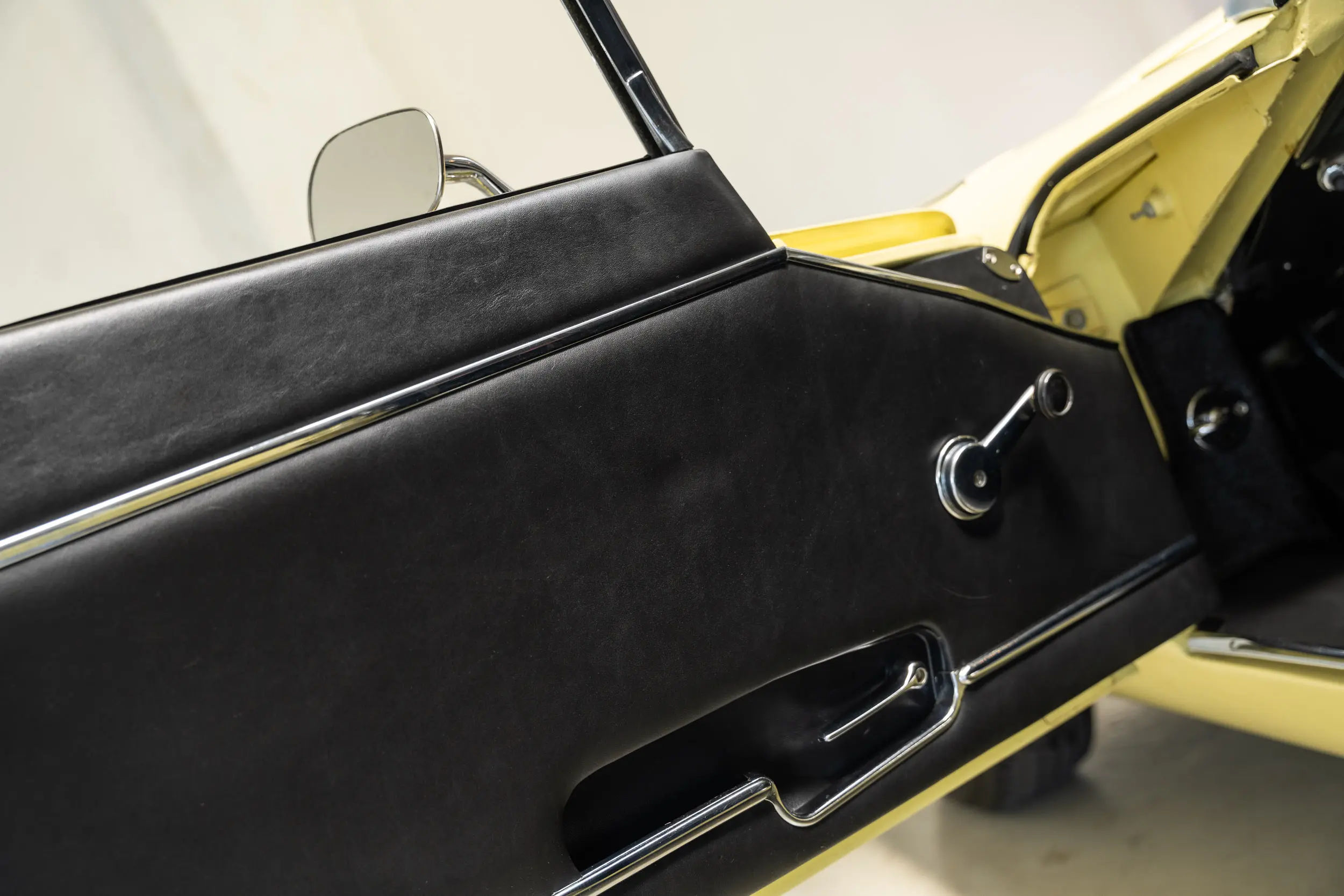 overview of interior door Oblique view of an Jaguar E Type OTS 