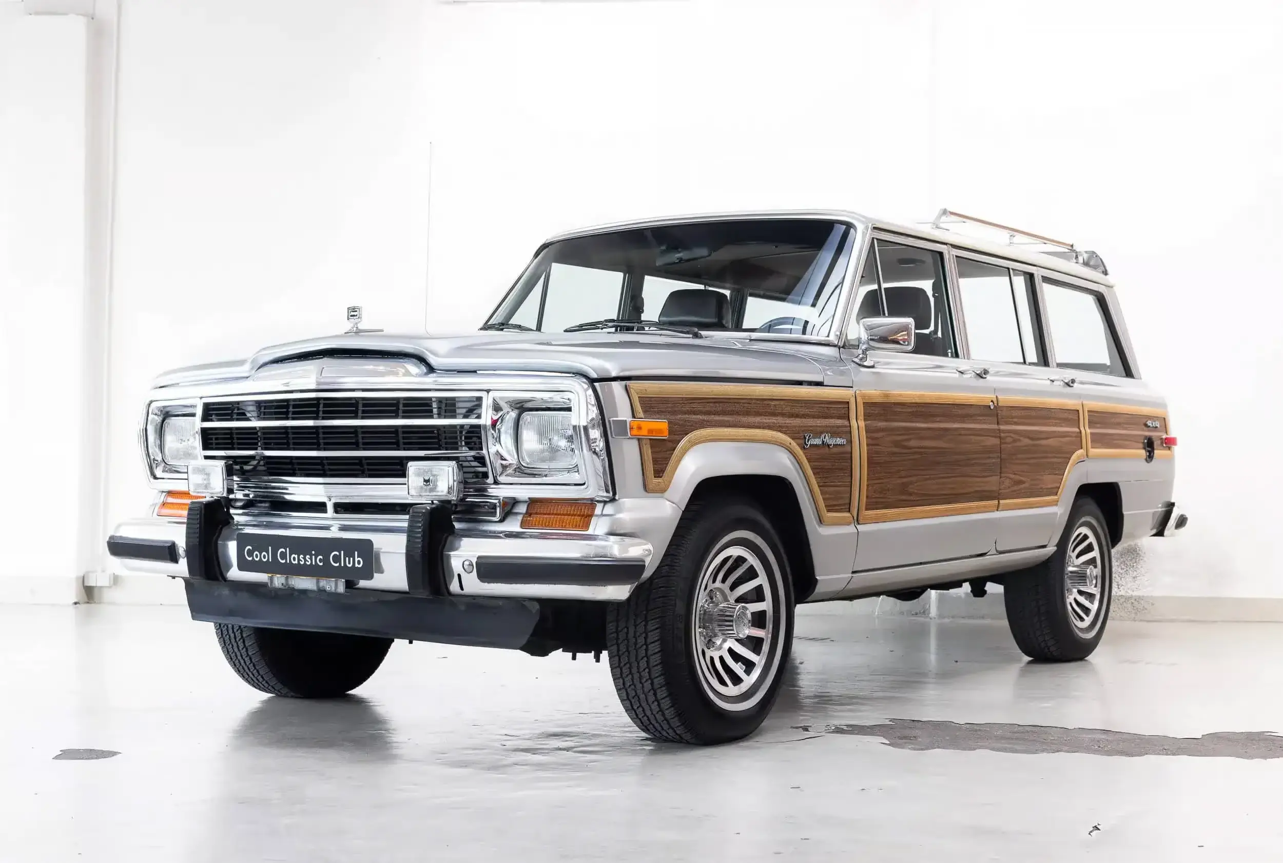 Front oblique view of the 1991  Jeep Grand Wagoneer “Final Edition”