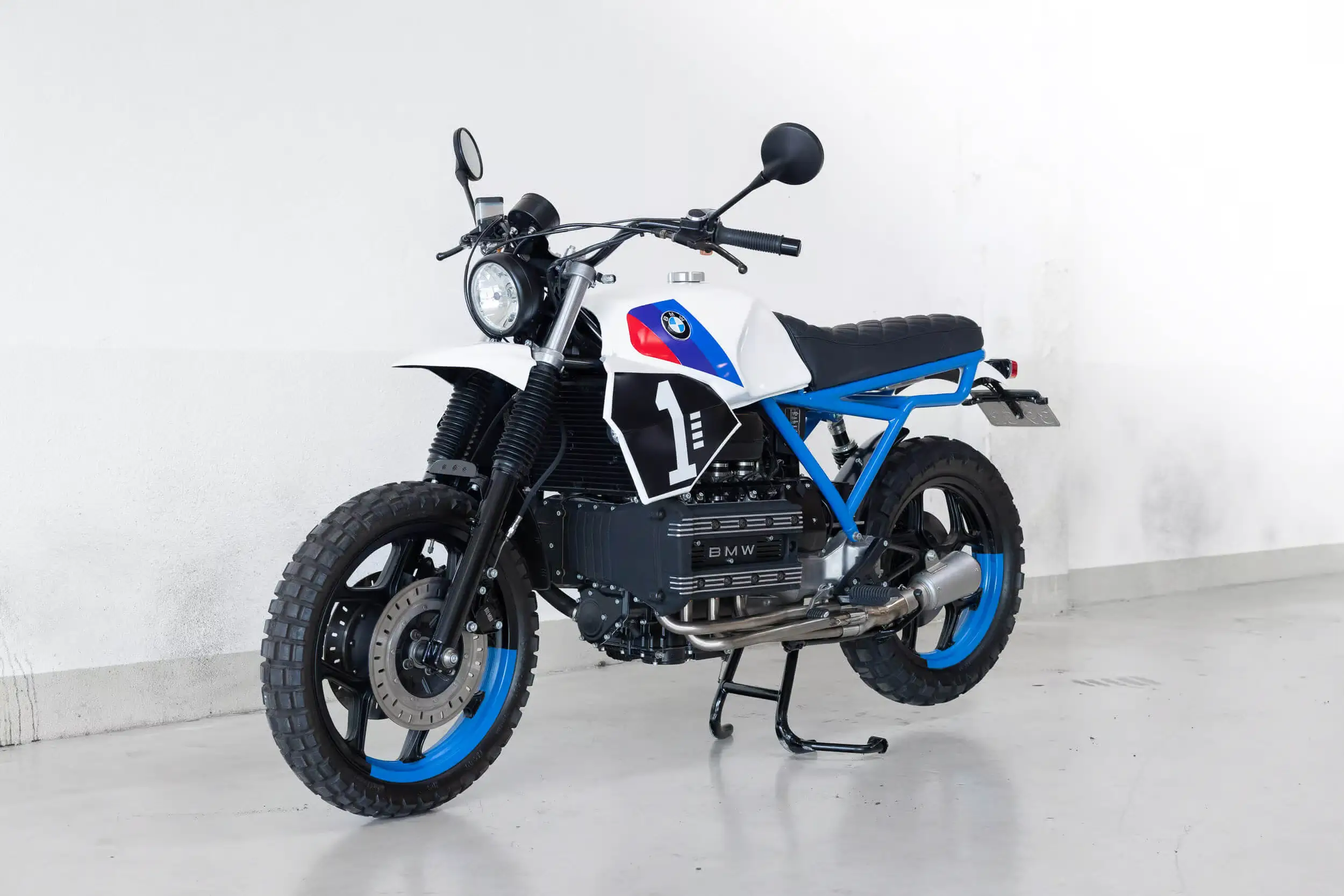 Front oblique view of the 1985 M Livery BMW Tour K 100 RT