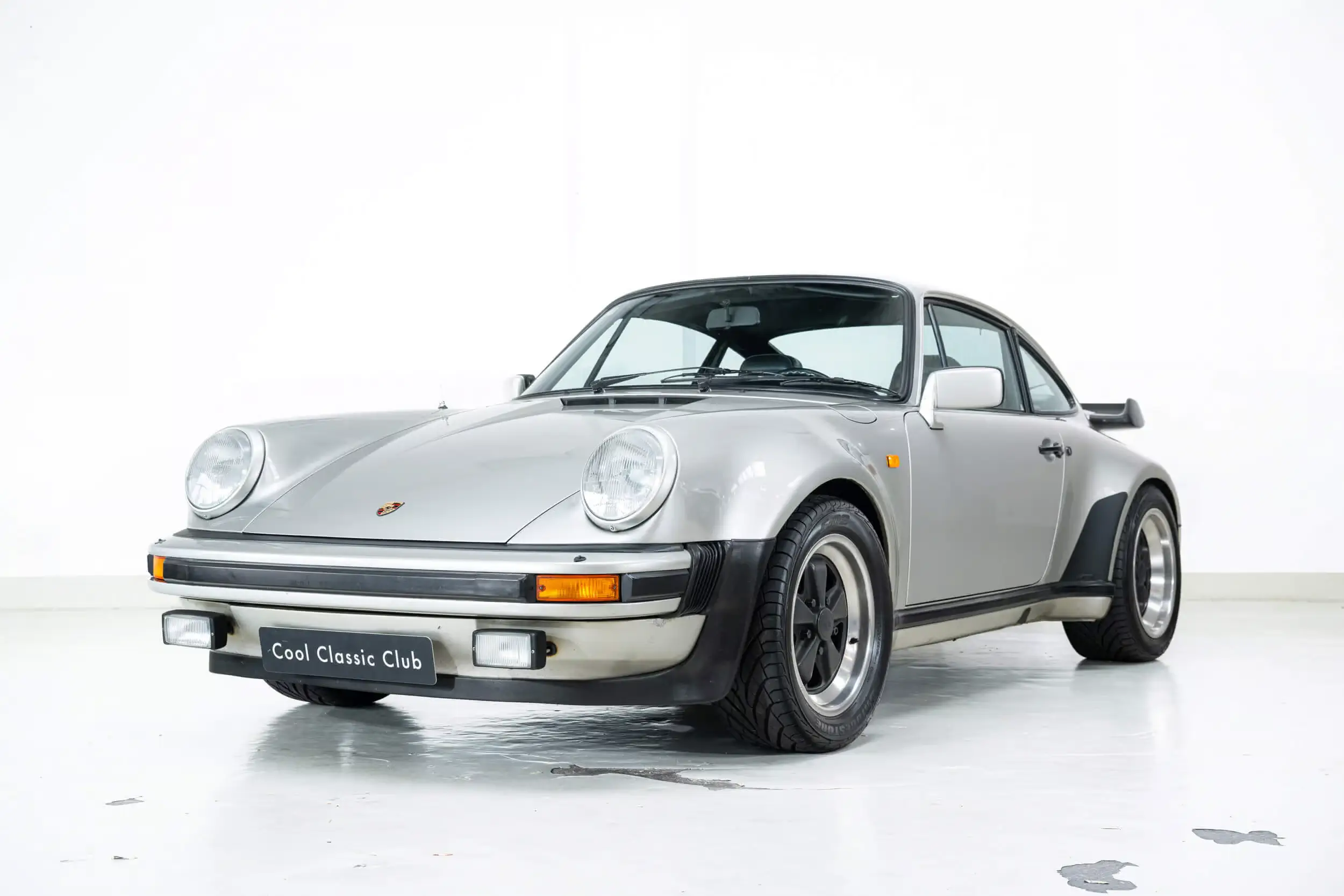 Front oblique view of the 1982 Zinn Metallic Porsche 930 Turbo 3.3