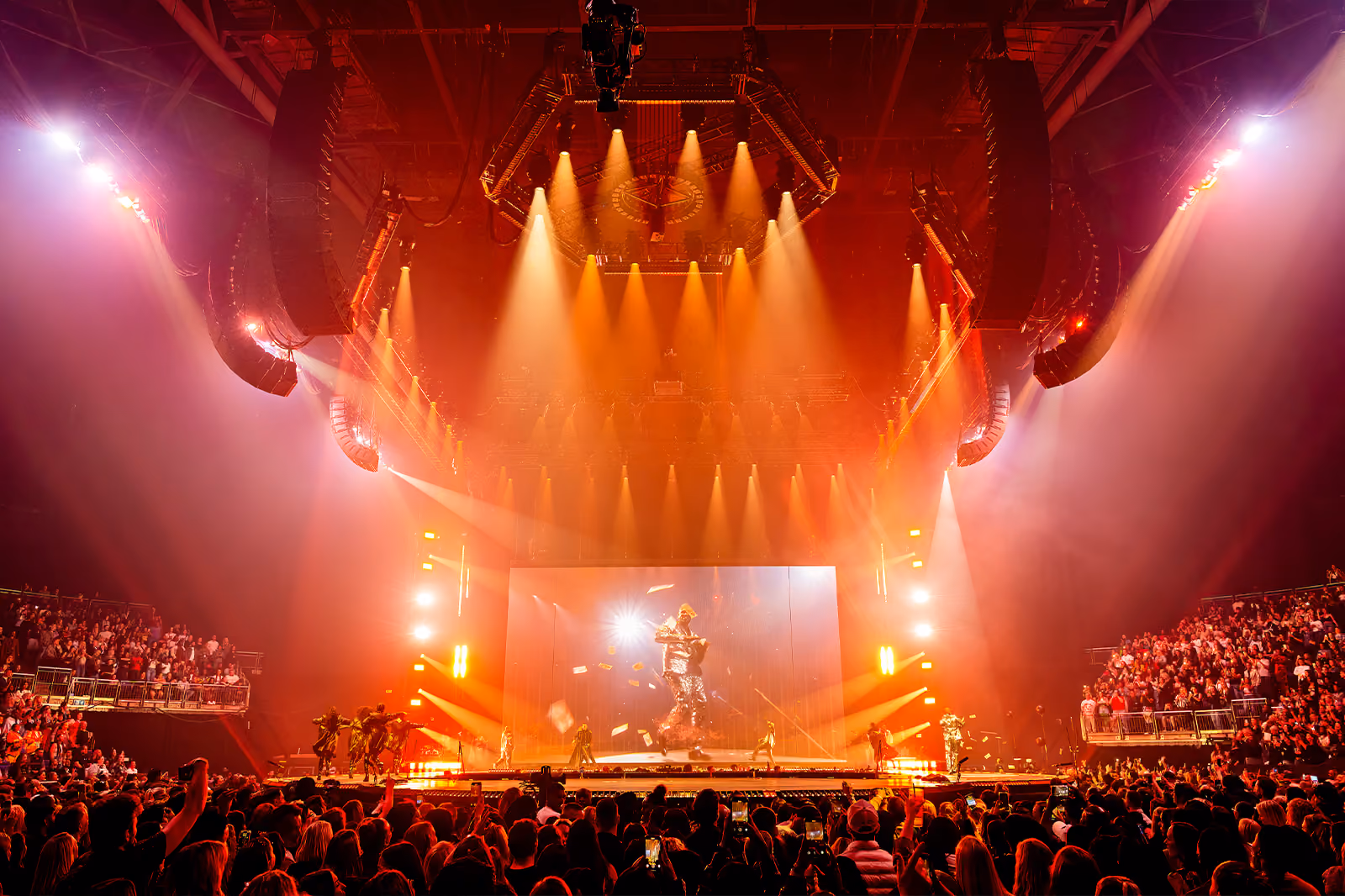 Usher performing at the O2 Arena