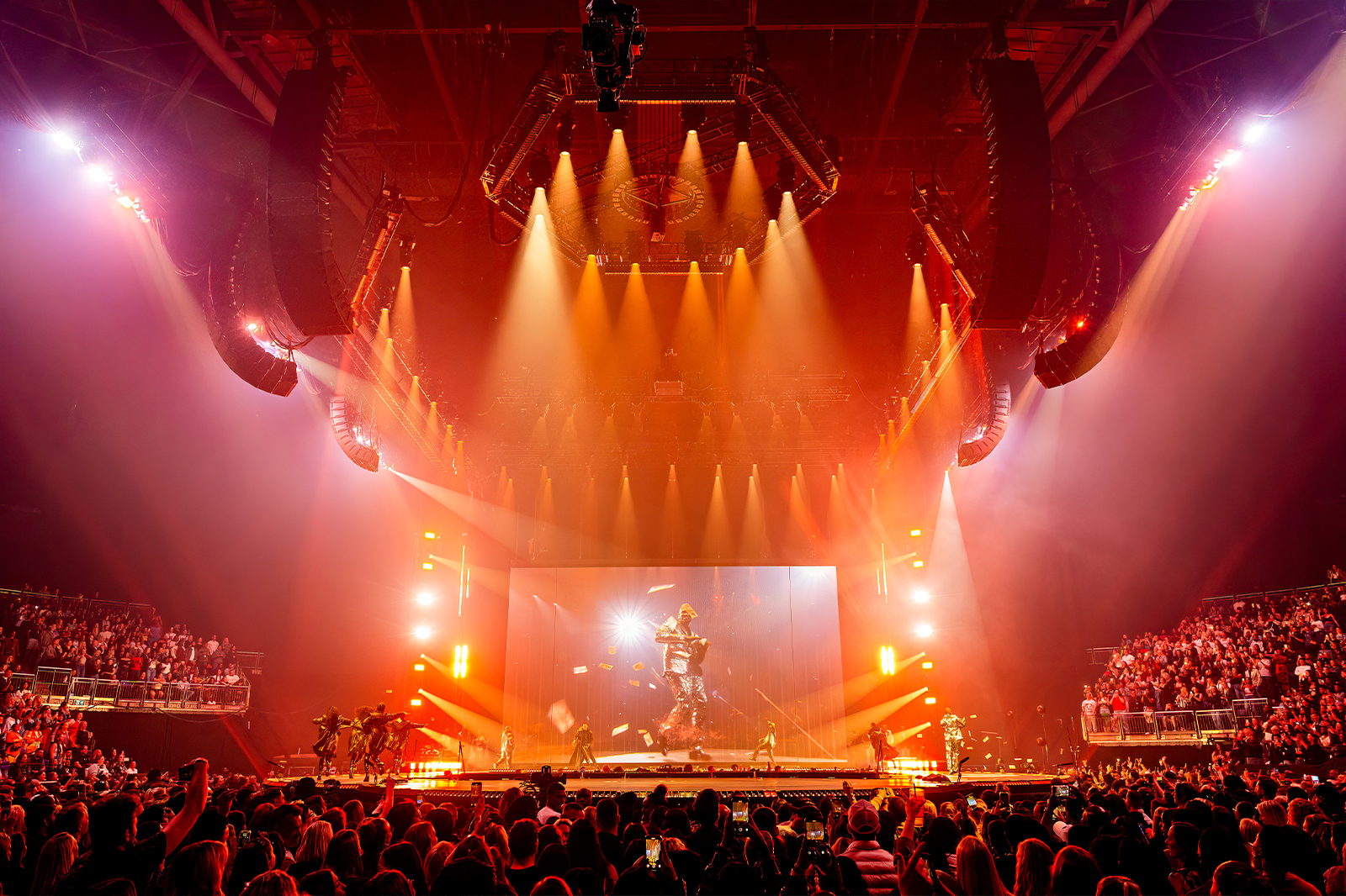 Usher performing at the O2 Arena