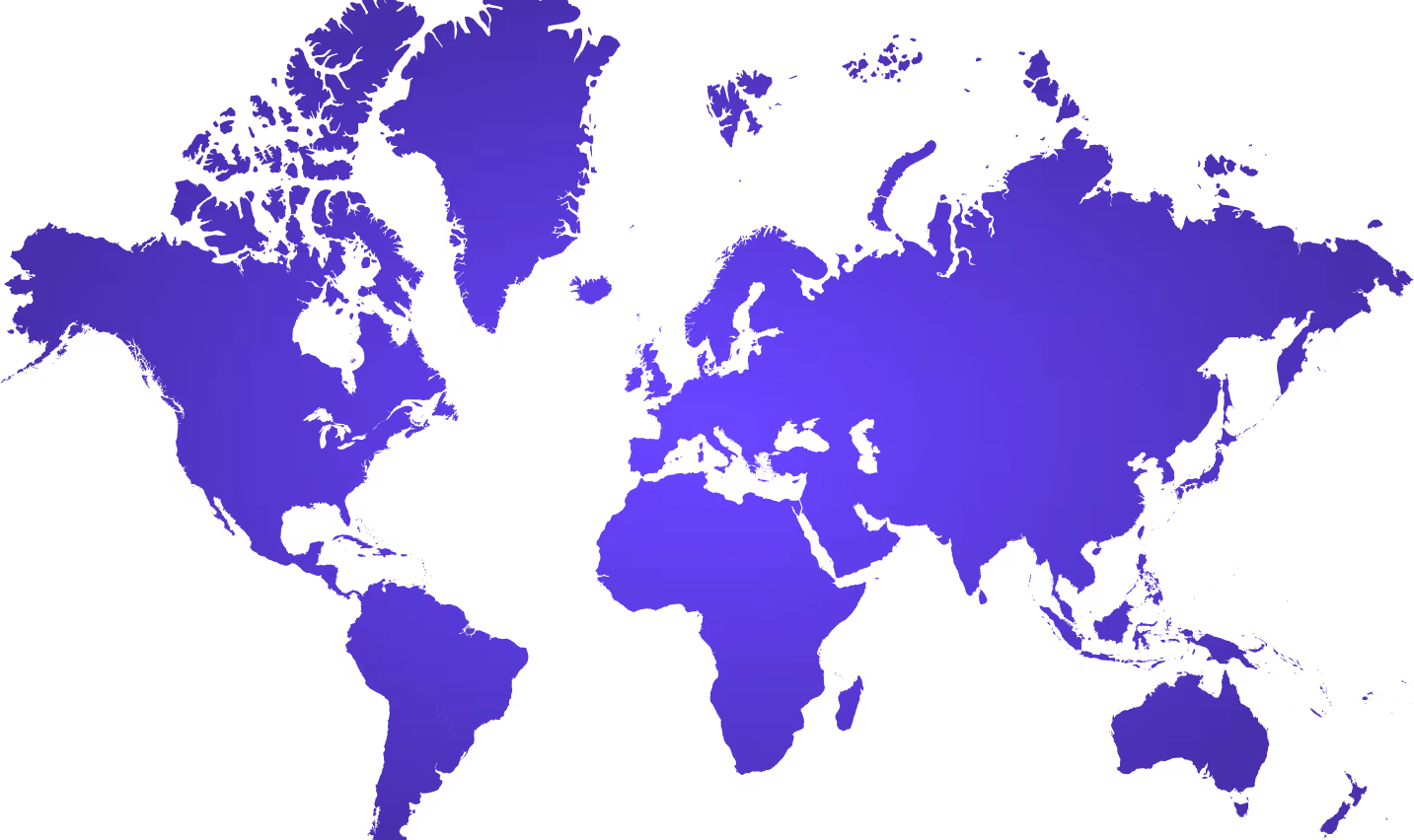 A vector map of the world in a violet gradient colour
