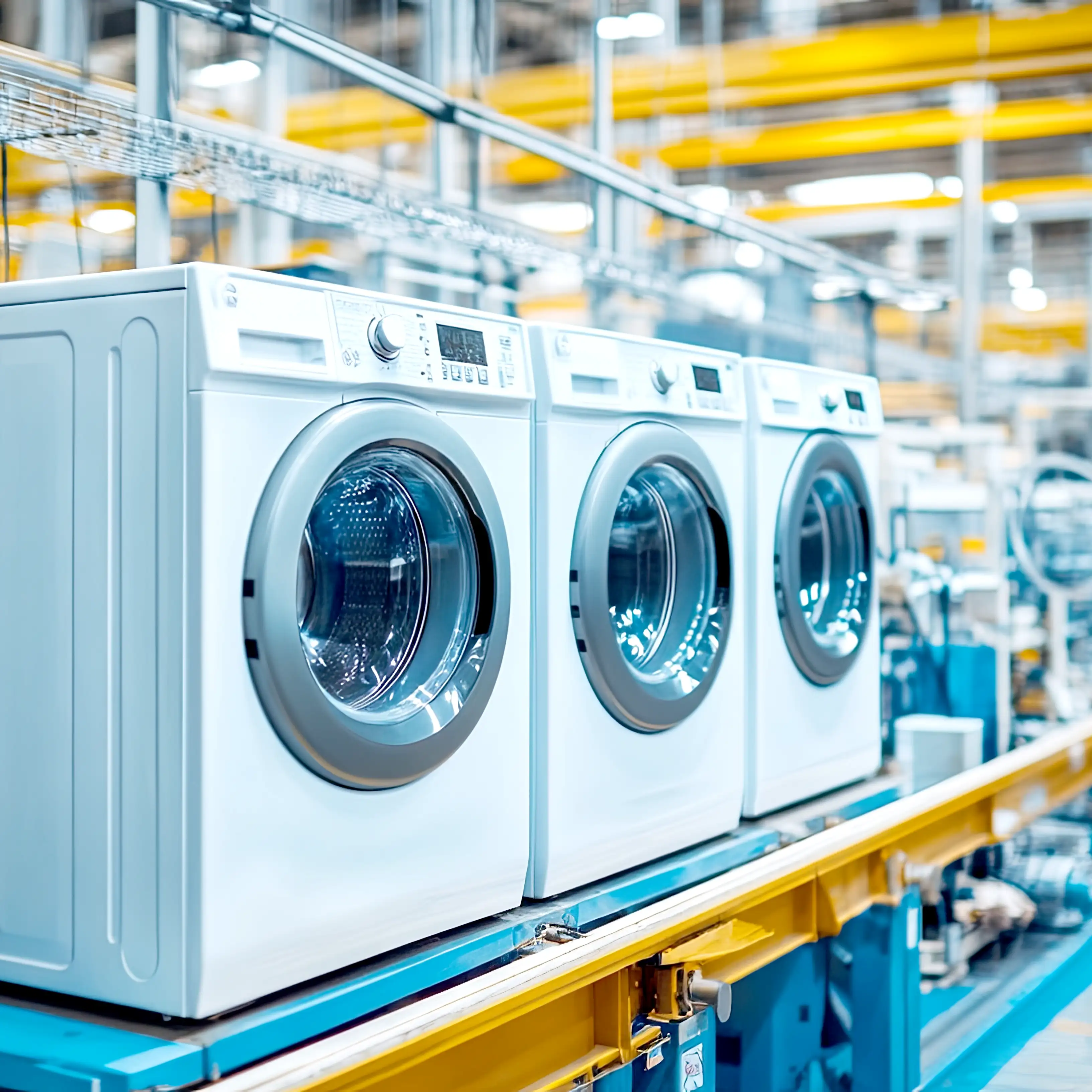 Produktionshalle eines Waschmaschinenherstellers