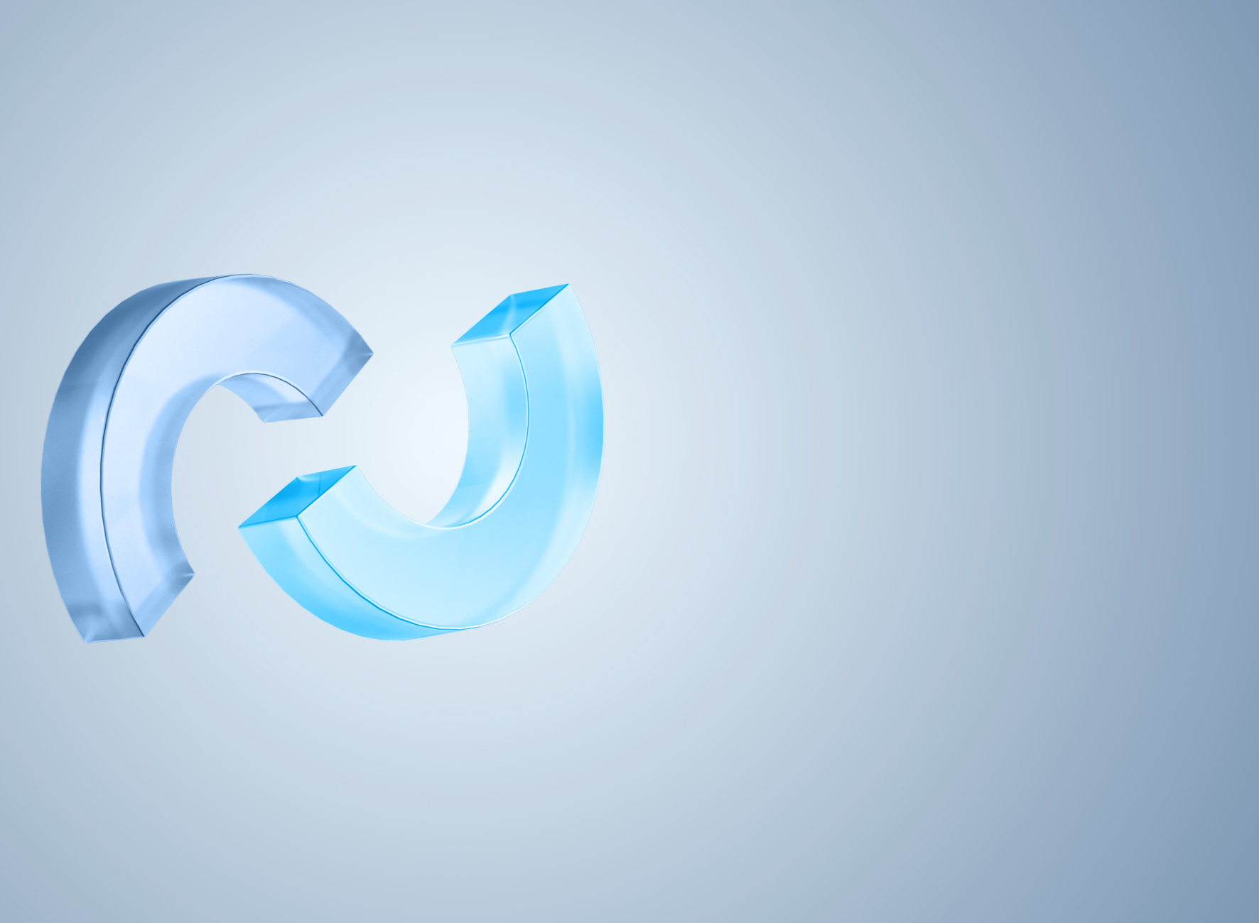 Das Glaselement von EMPORIAS setzt sich aus zwei Ringhälften zusammen, es schwebt in 3D-Optik im Raum und steht für die DNA von EMPORIAS.