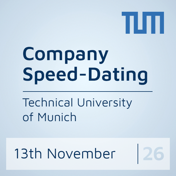 Am 14. Juli ist EMPORIAS beim Company-Speed-Dating an der TUM anzutreffen.