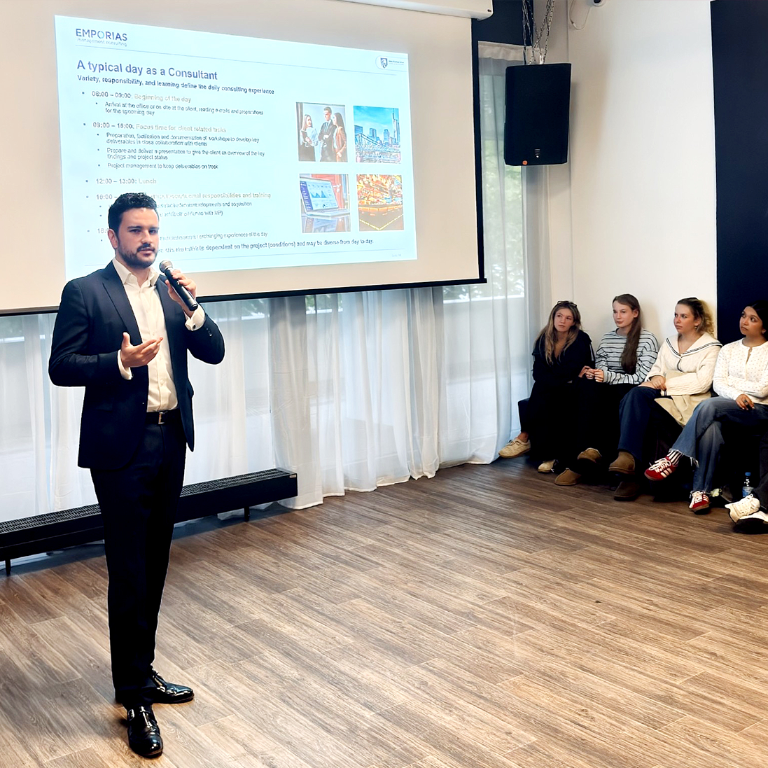 Felix Coronel bei der MBS Career Night