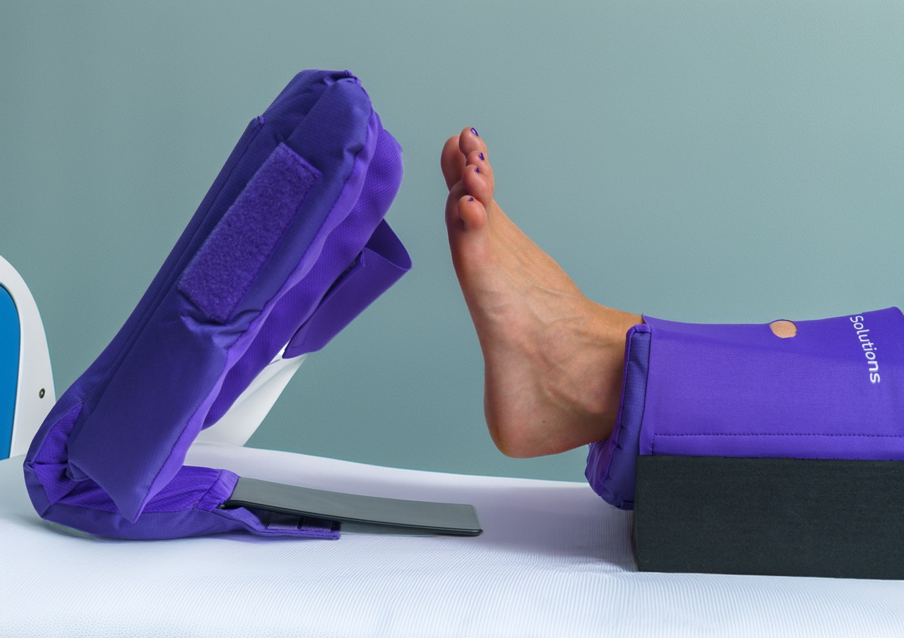 The Heel Keeper AFO footplate being removed in a rehab facility