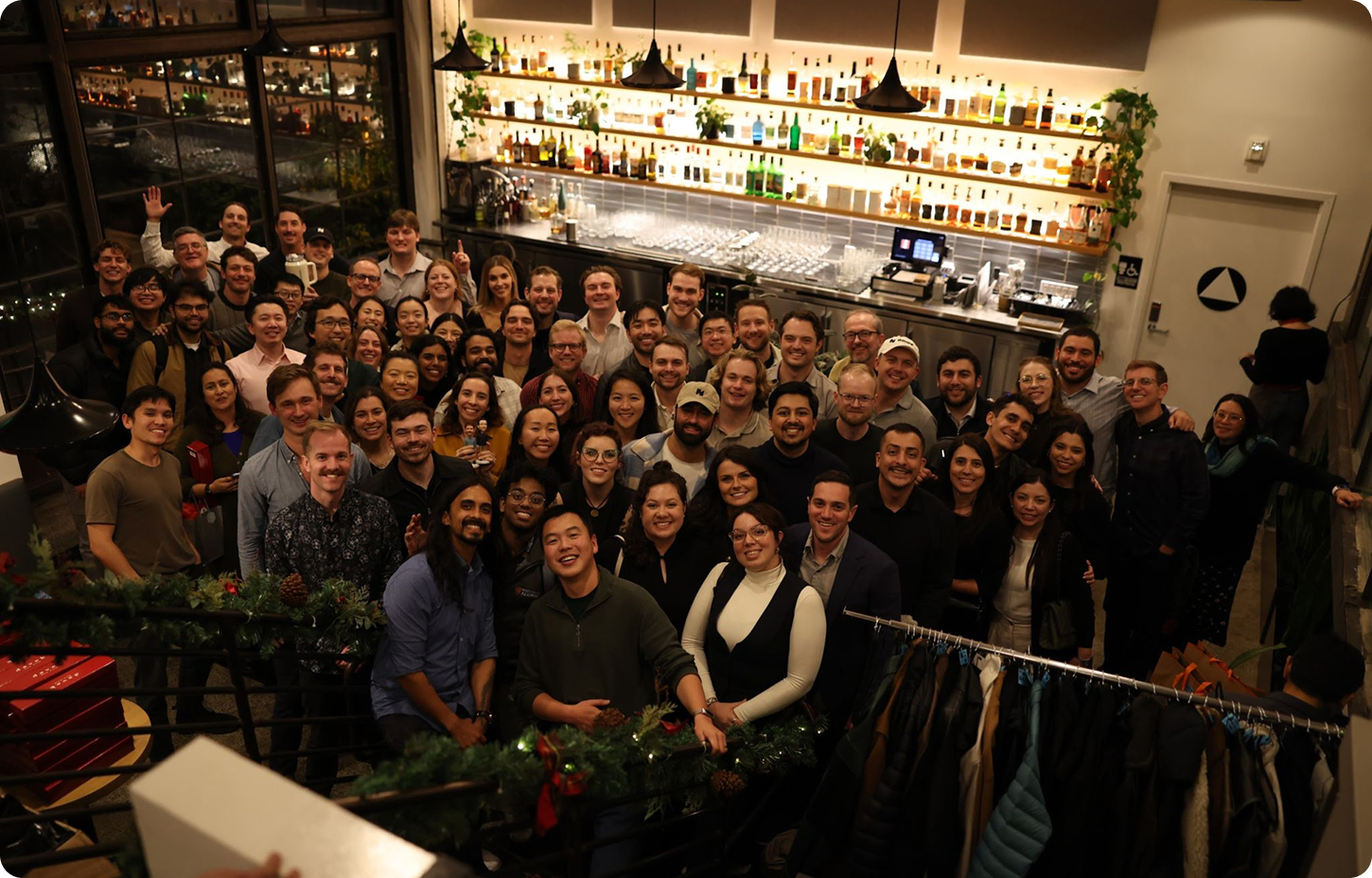 Numeral team at a party