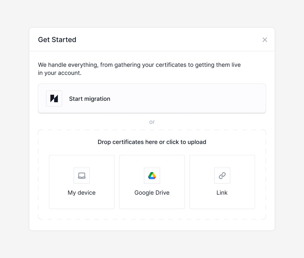Fast, easy onboarding