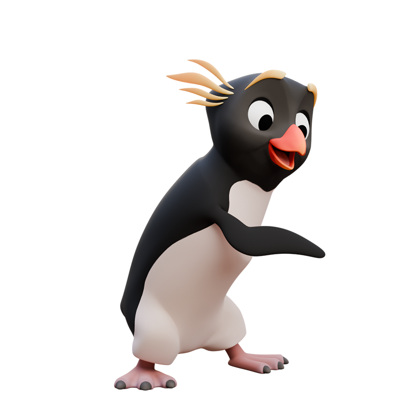 3D render of a penguin
