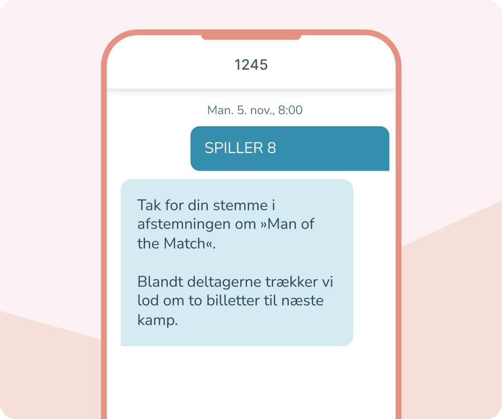SMS-afstemning med keyword og bekræftelse