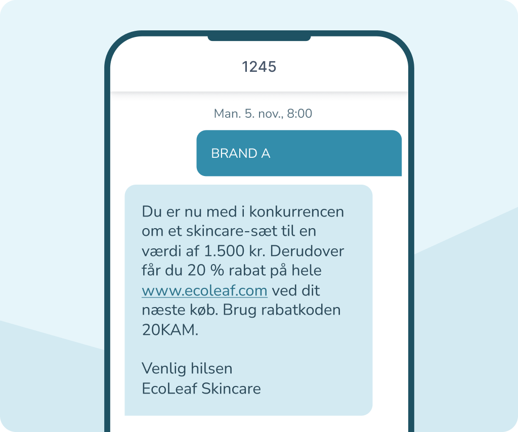 SMS-konkurrence med keyword og rabatkode